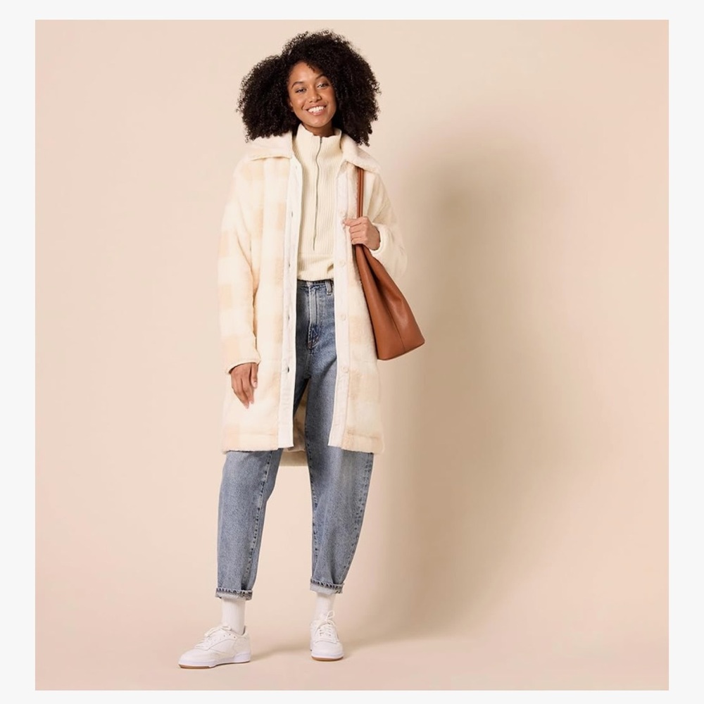 Amazon Essentials Women's Oversized Teddy Sherpa Coat XL /Previously Goodthreads